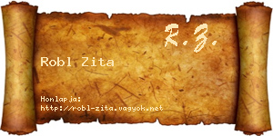 Robl Zita névjegykártya